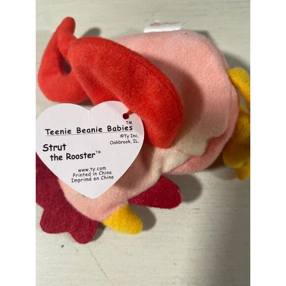 Ty Teenie Beanie Babies Strut The Rooster - Picture 3 of 4